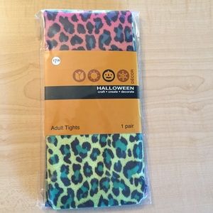 Adult Tights Rainbow Leopard